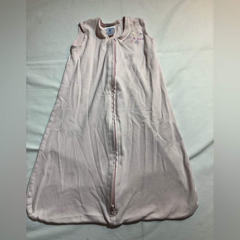 Halo Light Pink Sleeveless Baby Sleep Sack with Front Zipper Sz small